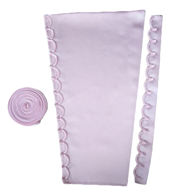 3Pcs/Set Satin Corset Kits Zipper Replacement Wedding Gown Back Lace Webbing DIY Craft Wedding Dress Accessories Lace Up pink belt Belts