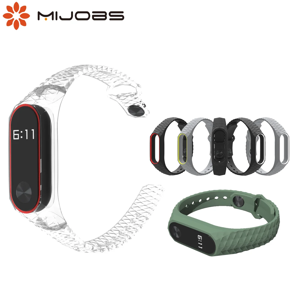 Силиконовый ремешок для браслета Xiaomi Mi Band 2 Сменные аксессуары 2|Смарт-аксессуары|