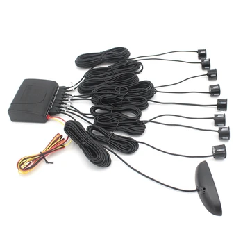 

Car LED Parking Sensor Kit, Front and Rear Reverse LED Display Kit with 8 Sensors Buzzer-Radar System Kit Sound Alarm