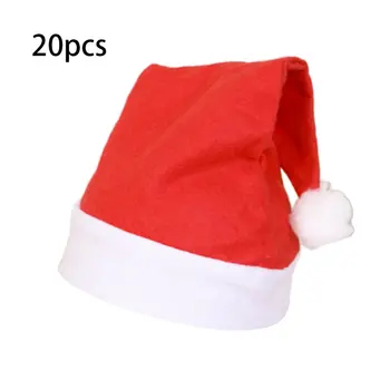 

20Pcs Christmas Party Gift Santa Claus Hat B1-2-1 Soft Non-Woven Fabric Adults Children Christmas Hat
