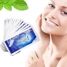 뜨거운 2 개/가방 3D 고급 치아 화이트닝 스트립 화이트 젤 구강 위생 치아 건조 치과 표백 스트립 매일 사용 TSLM2(China)