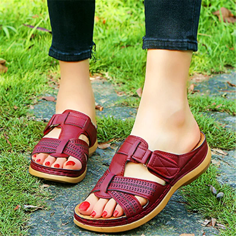 

Women Premium Orthopedic Open Toe Sandals Vintage Anti-slip Breathable for Summer -85