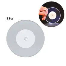 5 шт. акриловый кристалл светодиодный светильник Coaster Бар коктейль светящаяся основа чашки коврик T8WB