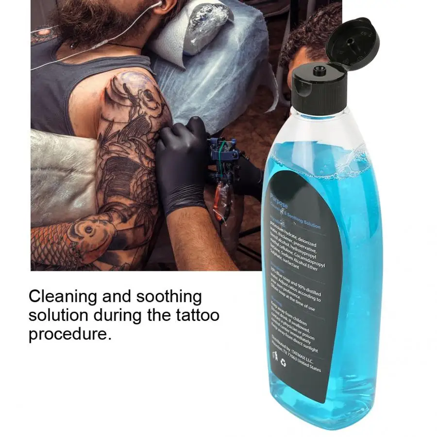Microblading Pigment 500ml Blue Soap Tattoo Soothing Solution Cleansing Skin Clean Tattoo Relieve Accessory Permanent Makeup