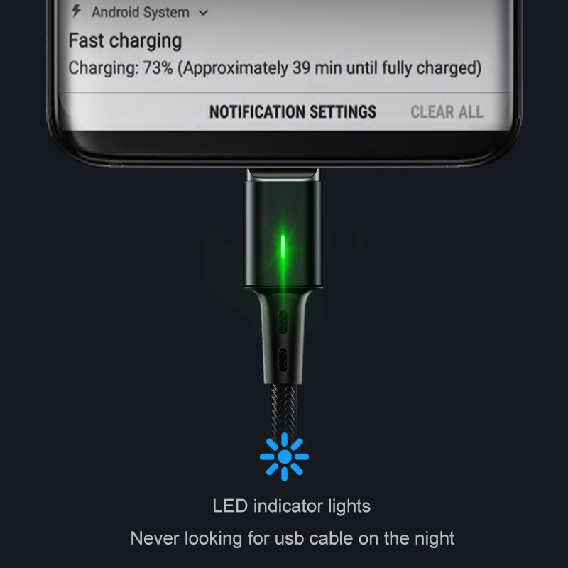 Elough Quick Magnetic Charger 3.0 4.0 Micro USB Cable for iPhone 8 POCO X3 Xiaomi Fast Magnetic Phone Charging Cord Type C Cable