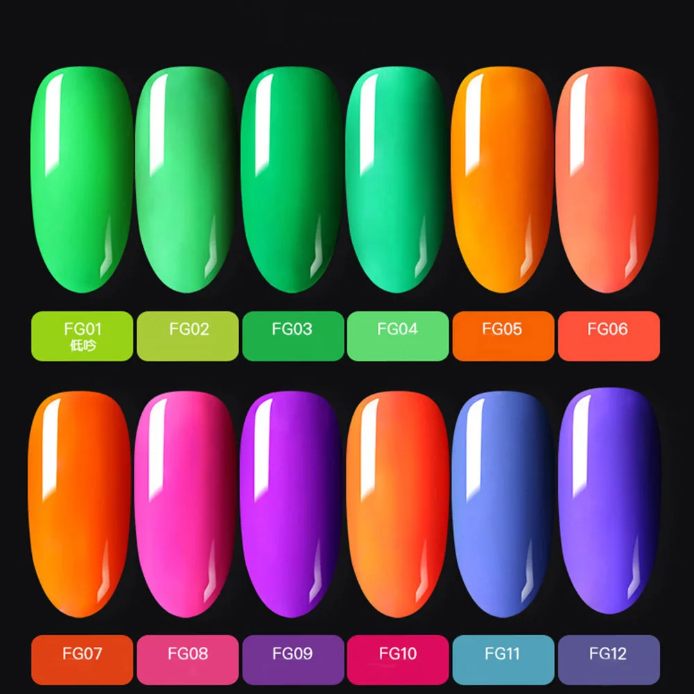 BORN PRETTY флуоресцентная светящаяся фототерапия лак для ногтей гель для маникюра Декор свечение ногтей в темноте лак гель лак для ногтей