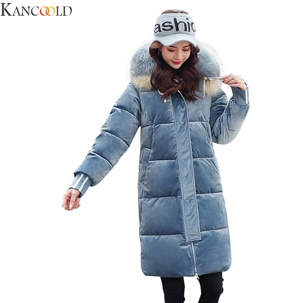 KANCOOLD, Новое поступление, куртка с хлопковой подкладкой, тонкая Длинная зимняя куртка для женщин, утолщенная Женская куртка, теплая Женская парка, модная