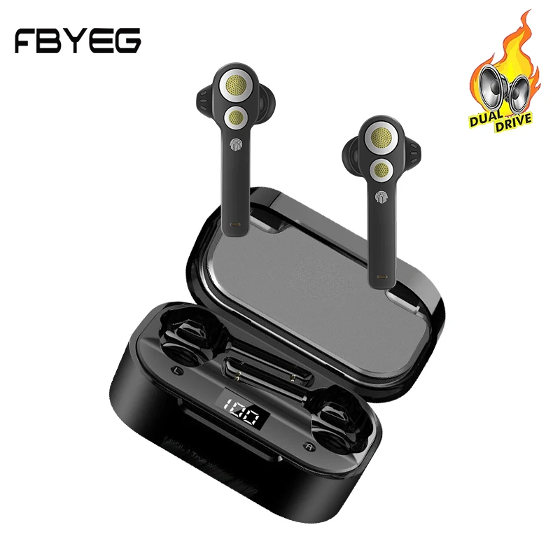 Tws fone de ouvido sem fio bluetooth fone de ouvido, alta qualidade música baixo fones, sweatproof esporte fone com microfone para todo o telefone