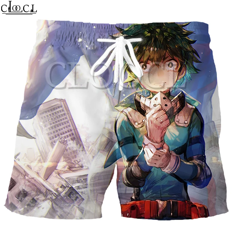 Шорты CLOOCL мужские спортивные в японском стиле аниме Моя геройская Академия