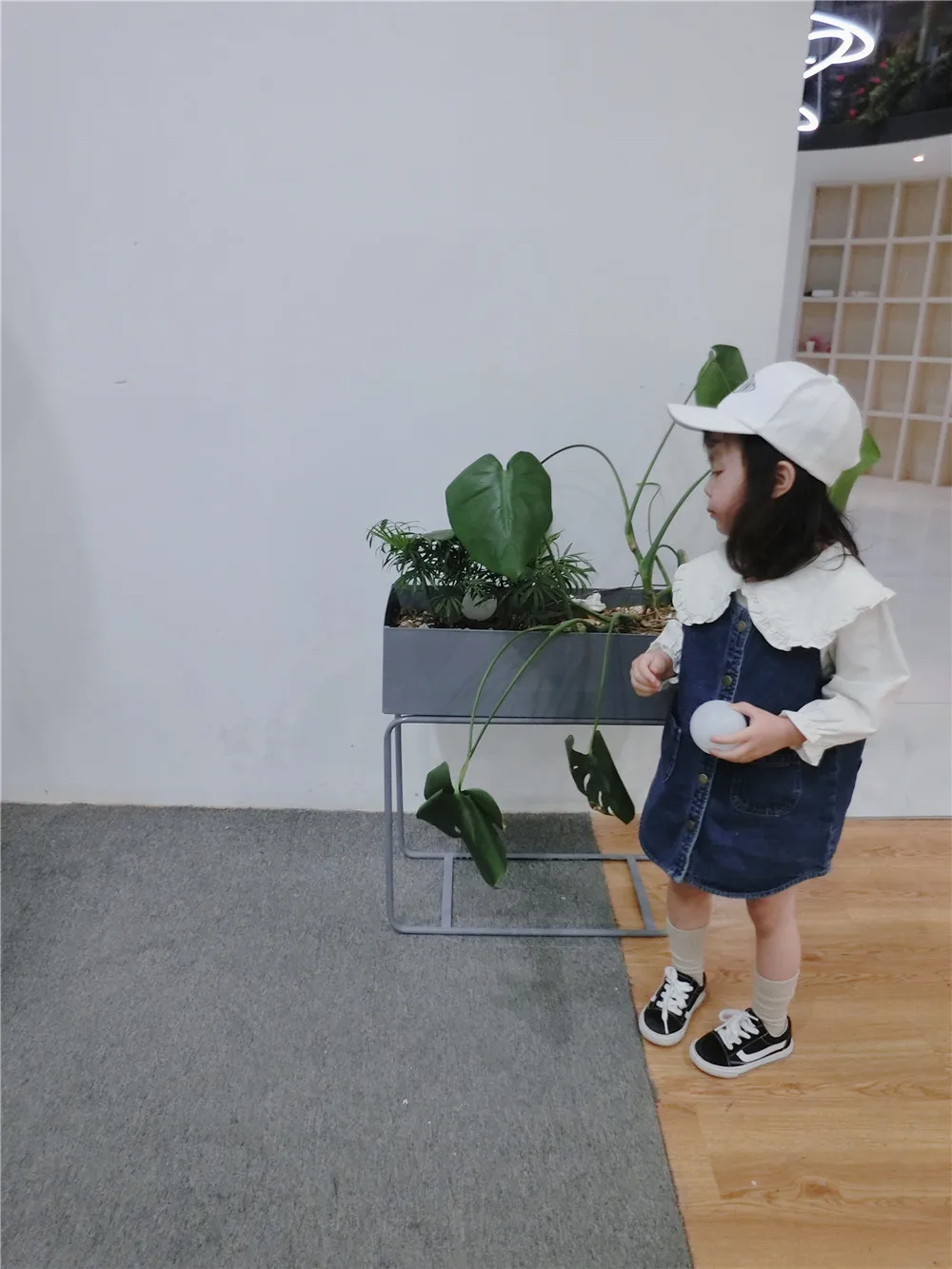 

2019 Spring And Autumn New Style Baby Cotton Shirt Children Ruffled Collar Base Shirt Girls Solid Color Elegant GIRL'S Shirt