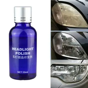 

30ml 9H Car Headlamp Lens Restore Repairing Polishing Cleaning Headlights Tool Sponge Paint Care Cleaner