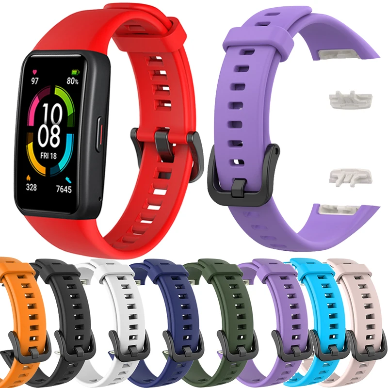 

Силиконовый ремешок для смарт-часов Honor Band 6, сменный спортивный браслет