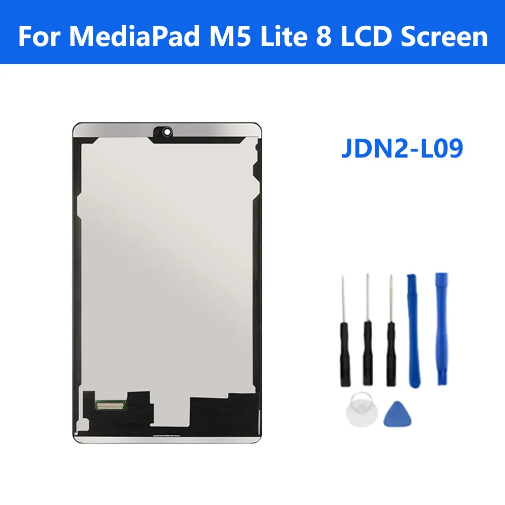 새로운 8.0 인치 화웨이 Mediapad M5 Lite 8 2019 JDN2-W09 JDN2-AL00 JDN2-L09 LCD 디스플레이 터치 스크린 디지타이저 어셈블리