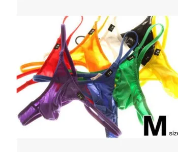 

wholesale high quality low price 10pcs/lot Convex translucent men's sexy T-pants G-strings underwear kb