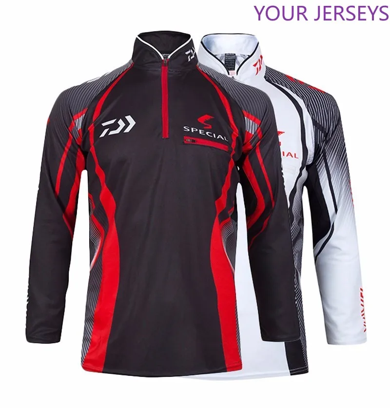 

2020 Brand DAWA Fishing Shirt Men Outdoors Zipper Breathable Quick Dry Anti-UV Fishing Clothes Long SLeeve Fishing Clothing