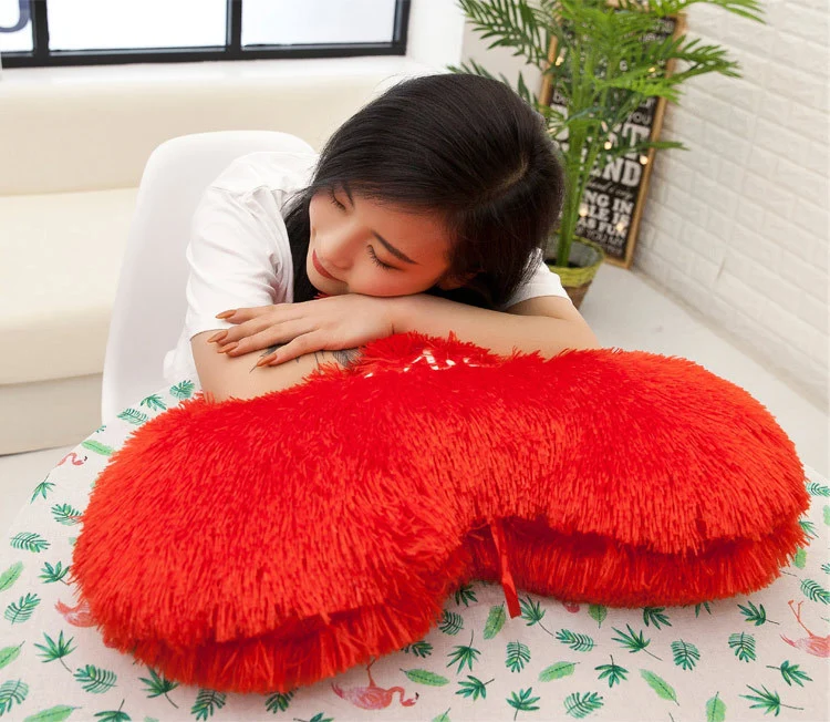 Big Fluffy Pillows Fluffy Pillows Big Red Throw Pillows 42-62cm