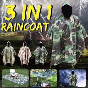 

Multifunction Waterproof Raincoat For Men Women Rain Coat Raining Poncho Ground Mat for Camping Fishing Motorcycle