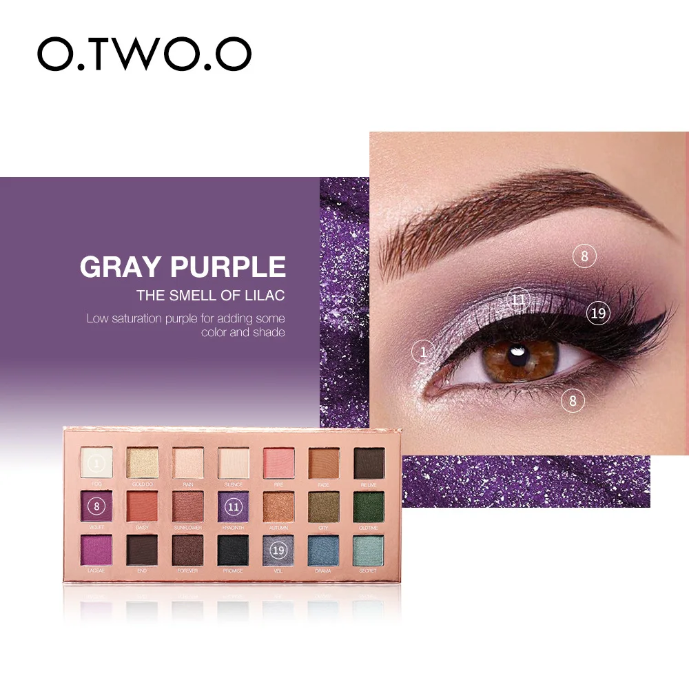 O. TWO. O палитра теней для век 21 цвет мерцающий Блестящий пигмент Smoky Eye Shad пудра Макияж стойкий блеск косметика тени