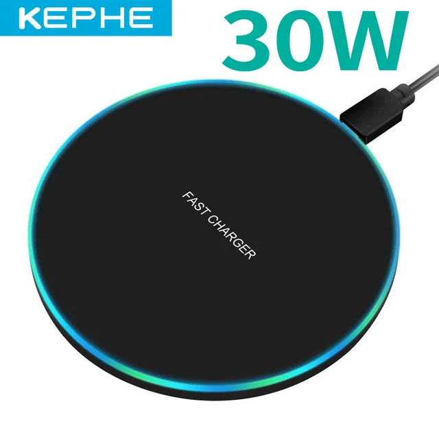 30W qi Wireless Charger for iPhone 11 X XR XS 8 fast wirless Charging for Samsung Xiaomi Huawei OPPO phone Qi charger wireless 1