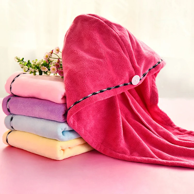 Банное полотенце из микрофибры для волос, быстросохнущее дамское банное полотенце, мягкая шапочка для душа, шапка для мужчин и женщин, тюрбан, повязка на голову, инструменты для купания