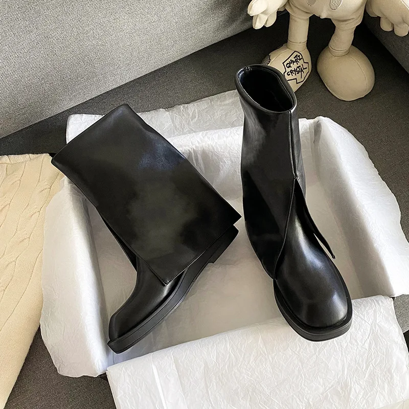 

Autumn Ankle Boots For Women Round Toe Knight Boots Women High Heels Punk Style Shoes Women Winter Bootie female botas de mujer