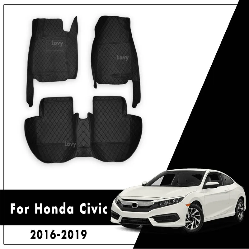 LHD автомобильные коврики для Honda CIVIC 10th Sedan салона автомобиля аксессуары кожаные коврики тире водонепроницаемые ковры