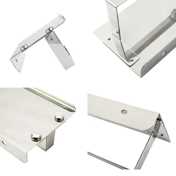 

New Home Organizers Shelf Stainless Steel Wall Mount Mobile Phone Paper Towel Rack Simple Toilet Tissue Box Bathroom Paper Holde