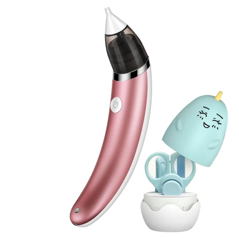 Pink-With Gift Детский аспиратор Bebe, очиститель носа, детский электрический аспиратор для носа, очиститель для новорожденных, безопасный гигиенический аспиратор для носа - Цвет: Pink-With Gift
