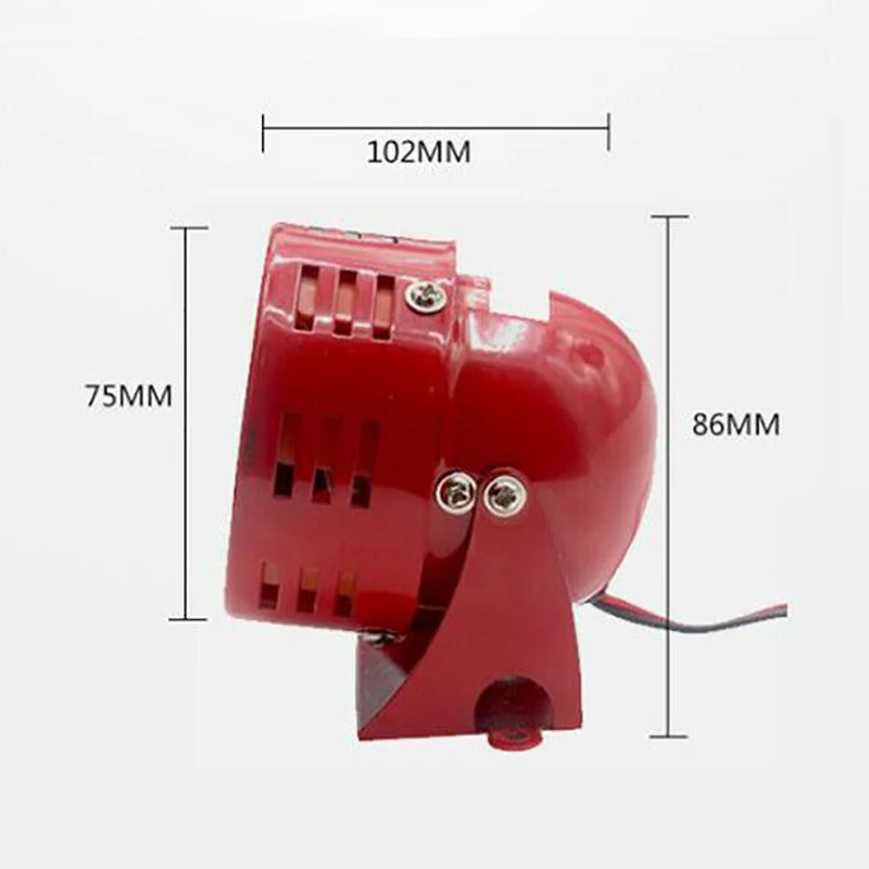 Красная металлическая мини сирена двигателя переменного тока 220 В IP40 2A