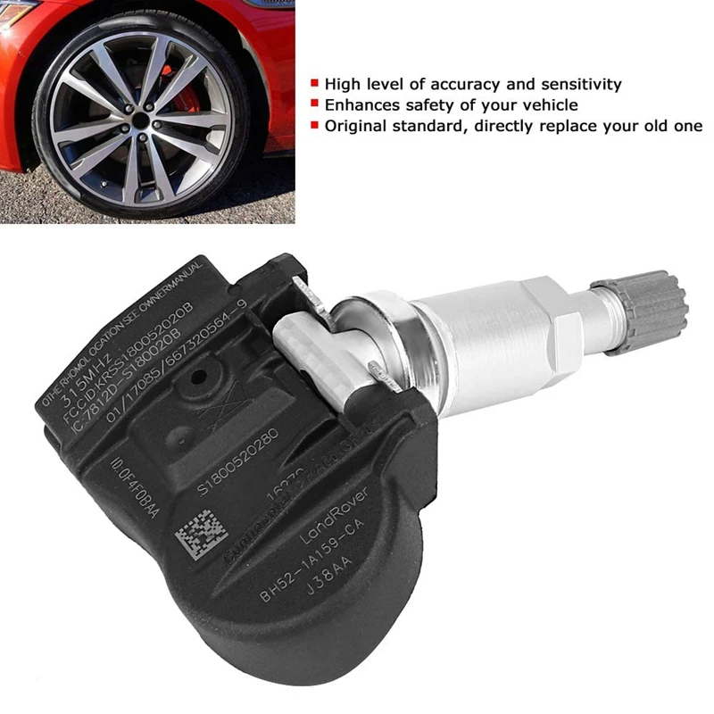 Датчик давления в шинах, TPMS датчик давления в шинах, сменный BH52-1A159-CA BH521A159CA для Land Rover Jaguar, 4 шт