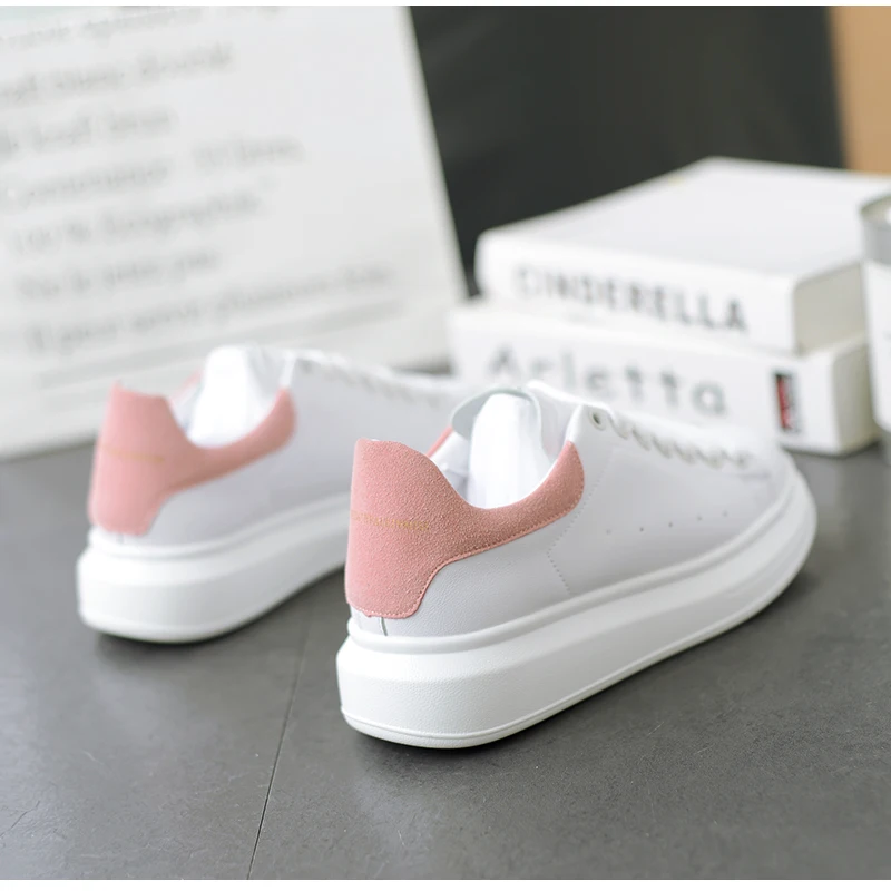 New Designer Wedges White Shoes Female Platform Sneakers Men Tenis Feminino Casual Female Man Shoes Leather Shoes
