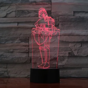 

3D Lamp Battery Powered Star Wars Stormtrooper Best Present for Children Colorful with Remote Led Night Light Lamp Dropshipping