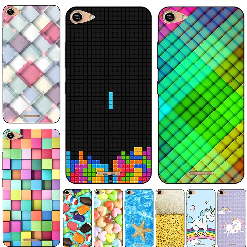 

Soft silicone Phone Cases for Itel P31 5.0" Soft TPU Material Phone Case Back Cover Cat Dog Coque Print painting Flower style