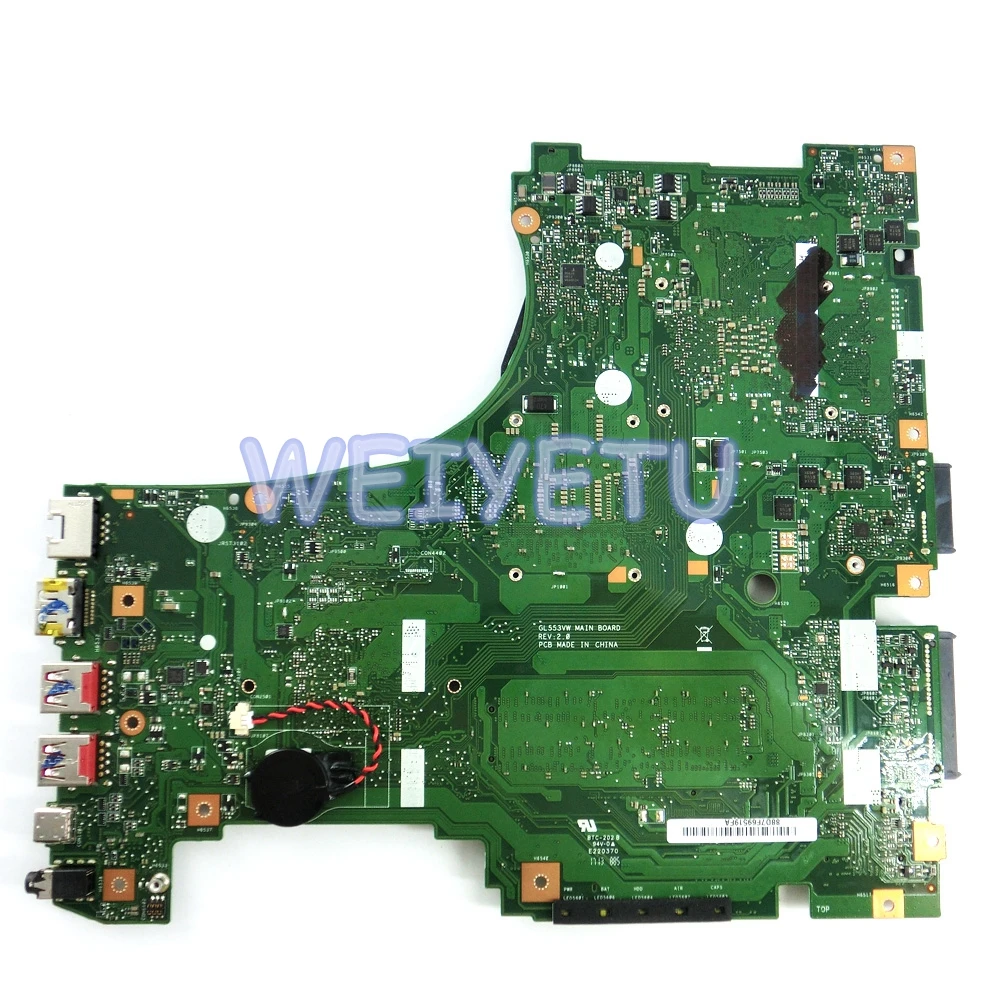 Greatest GL553VW Motherboard REV2.0 I5-6300CPU GTX960M For ASUS GL553V GL553 GL553VW FX53V Laptop Motherboar