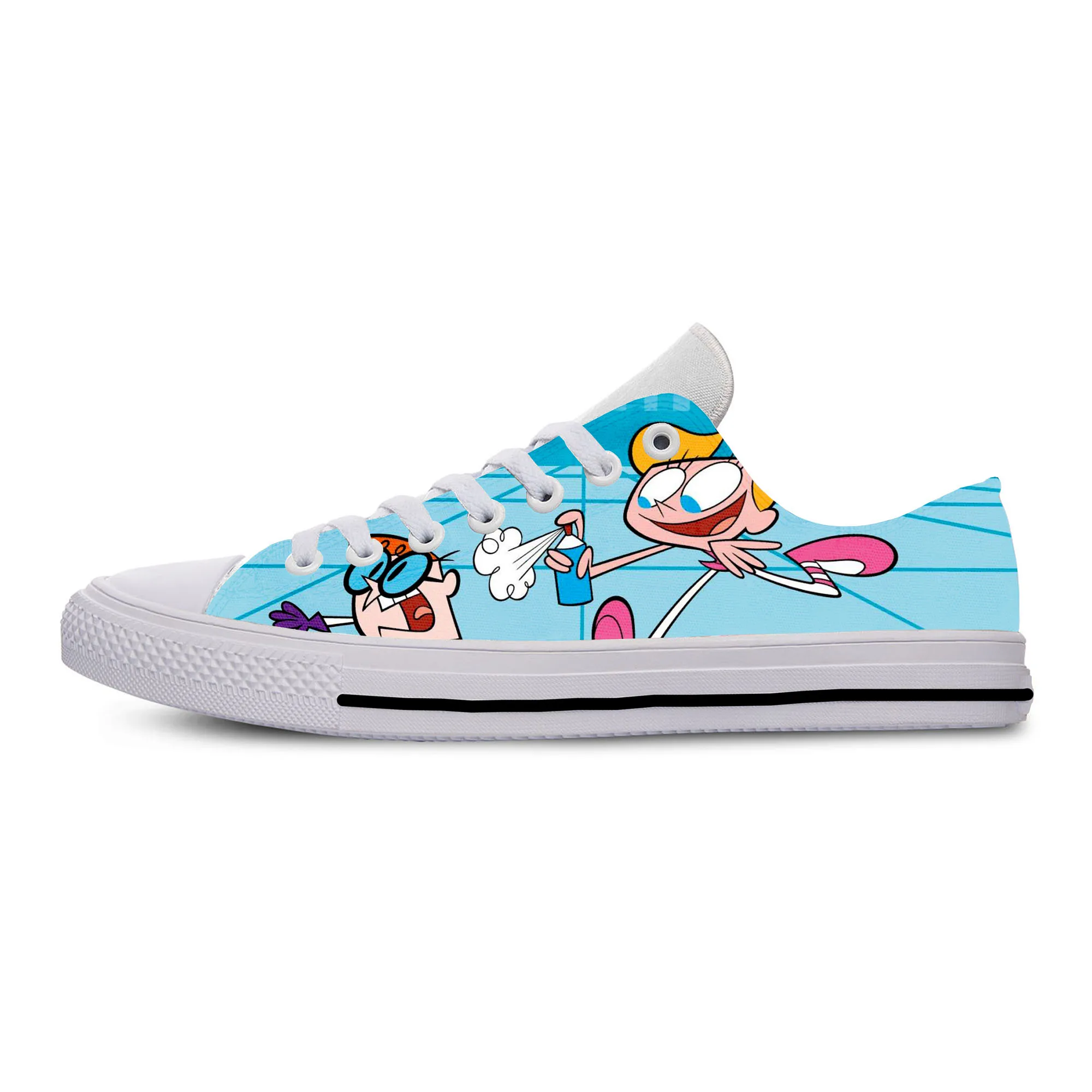 Dexters Laboratory2 Горячая Мода Dexter's Laboratory Dexter Genius новые Мультяшные мужские/wo мужские повседневные кроссовки легкая обувь - Цвет: Dexters Laboratory2