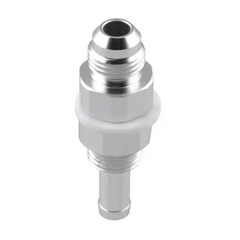 

An6-5/16 Hose Barb Fitting Silver 6An Male Flare Bulkhead To 5/16 Hose Barb Fuel Tank Fitting Usa Set