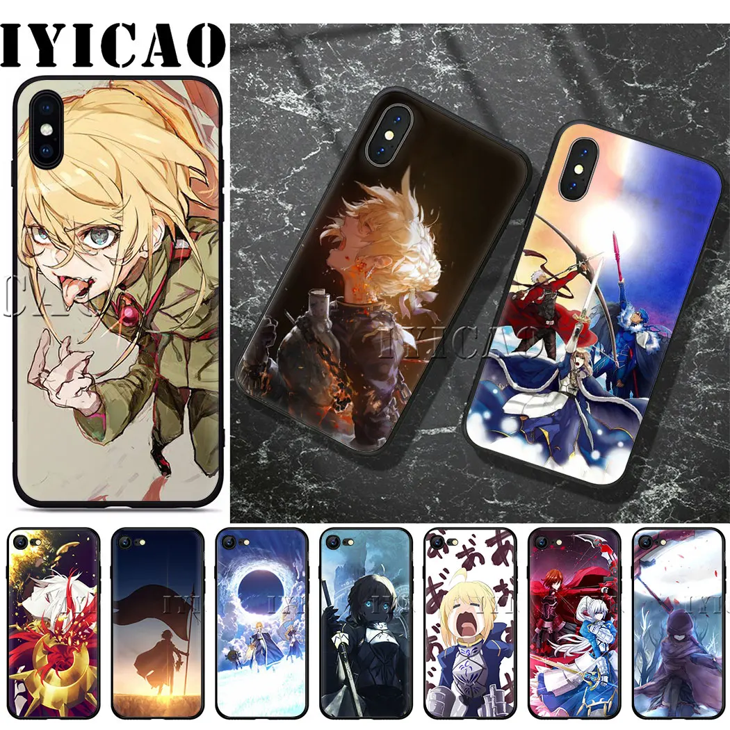 IYICAO аниме Fate stay night мягкий силиконовый телефон для iPhone X XS XR Max 6 6s 7 8 Plus 5 5S SE 10 11 pro