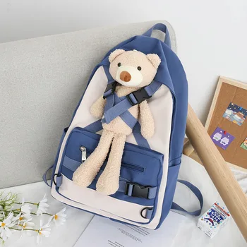 

NEW School bag female Korean version of high school backpack Harajuku backpack junior high school student simple Shoulder Bags