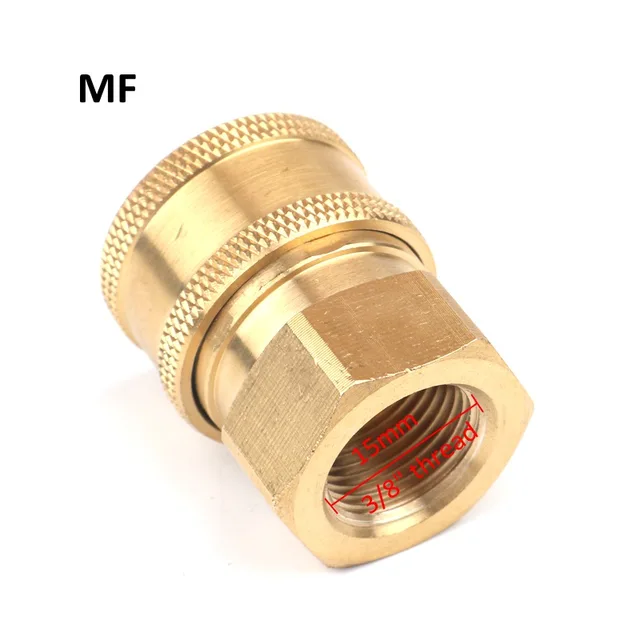 Sárgaréz 3/8 "Nagynyomású Gyors Csatlakozó Autó Mosó Adapter Vízpisztoly Hidraulikus Csatlakozók Kapcsolók Kert Öntözéséhez - Image 5
