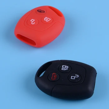 

DWCX 3 Button Silicone Car Remote Key Cover Case Shell Fob Fit For Ford Focus Galaxy Mondeo Transit Connect Cougar Puma Fiesta