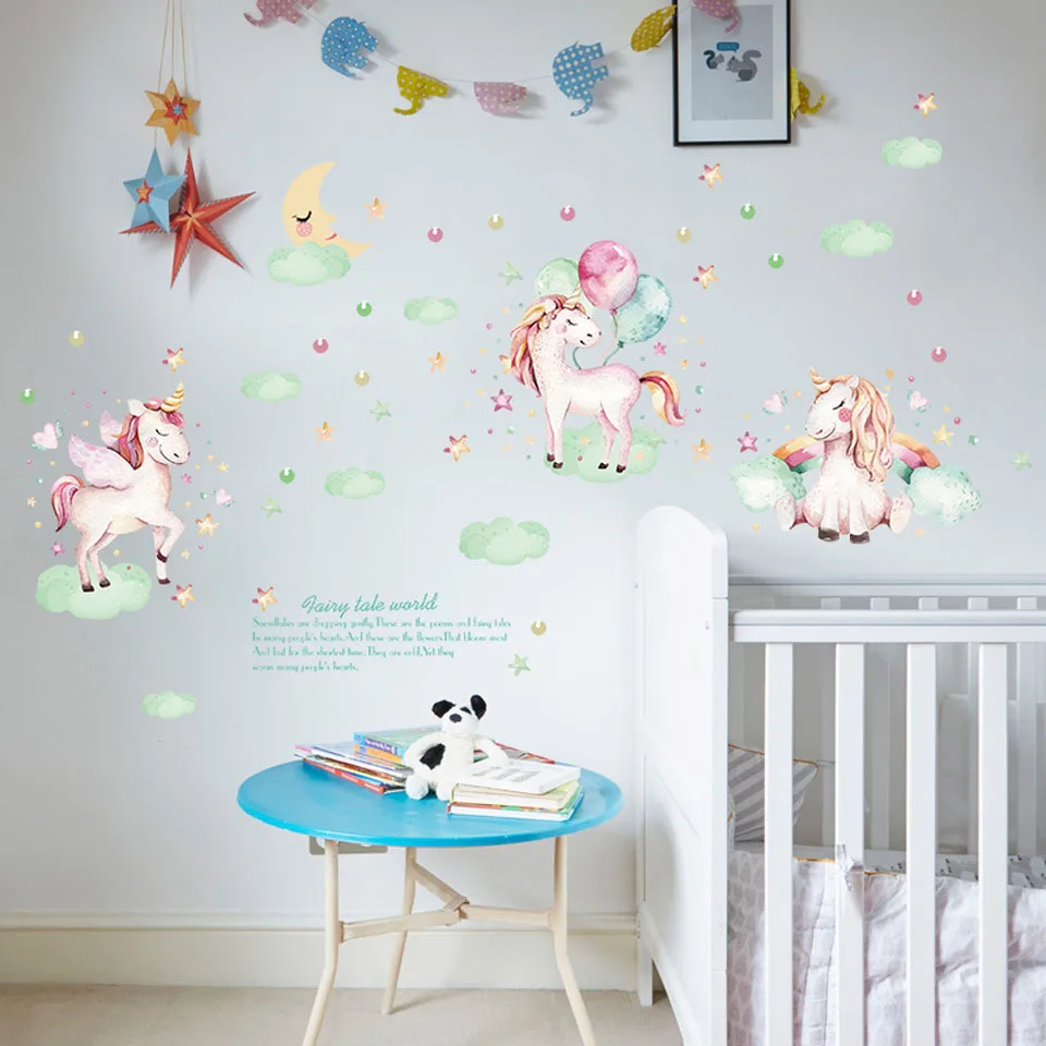 Unicorn Wall Stickers For GIrl Room