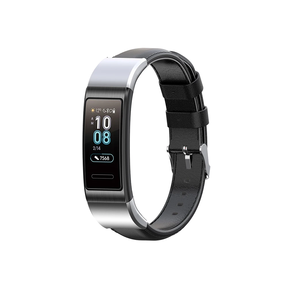 as picture Кожаный браслет ремешок для huawei Band 3/Band 3 Pro/TER-B09/TER-B29, Брендовые Часы из натуральной кожи - Цвет ремешка: as picture