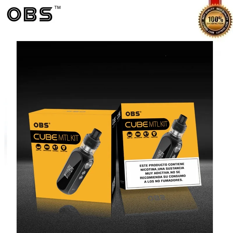 Оригинальный комплект OBS Cube VW с 2 мл двигателем MTL RTA 80 Вт Vape Mod 3000 мАч встроенный