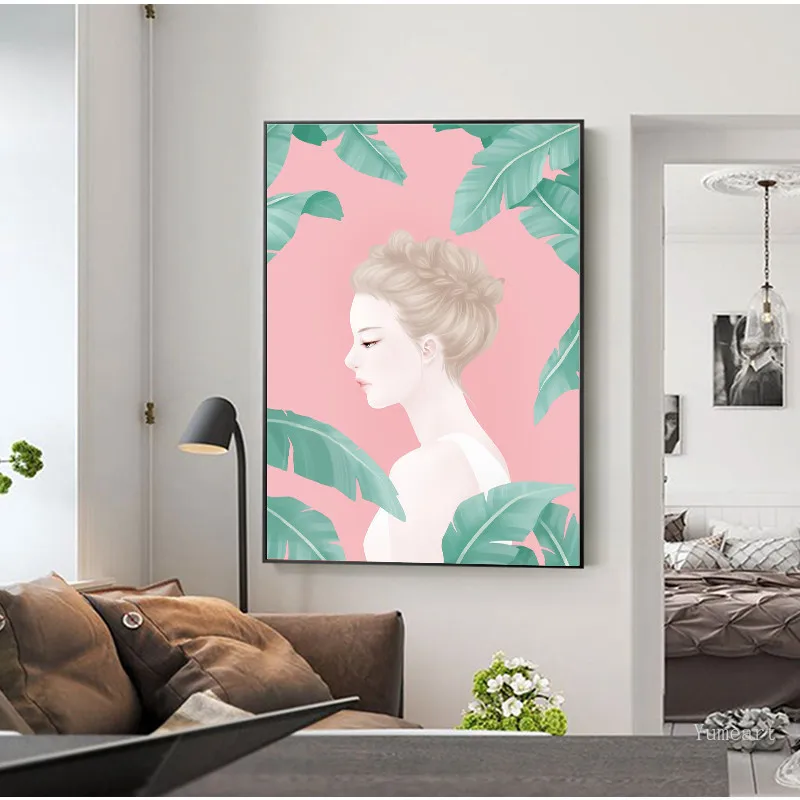 Cartoon Princess Flower Angel Girl Room Decor Cartoon Swan Wall Art Canvas Painting Nordic Poster Immagini Da Parete Per Soggiorno