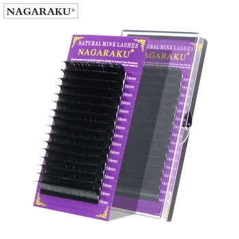 

NAGARAKU 16rows/case 0.05mm faux mink eyelash extension individual eyelashes salon cilia make up tools premium mink all size