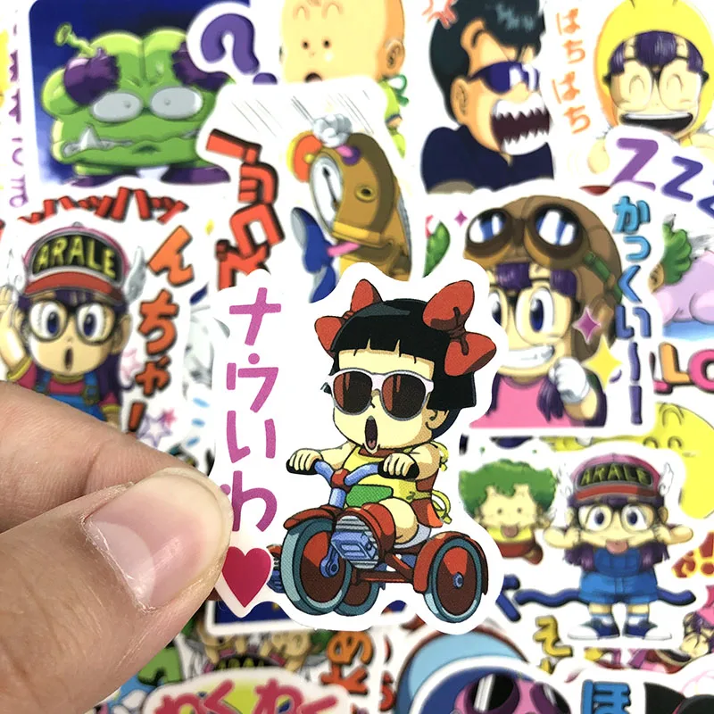 40 шт./компл. Arale мультфильм Стиль Стикеры для альбомов для холодильника Лыжный мотоцикл багаж скейт ноутбук автомобиль для детские наклейки