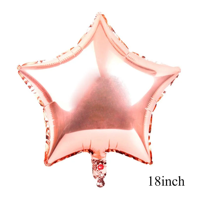1pcs balloon WEIGAO Rose Gold Confetti Balloons Heart Balloon Foil Star Balloons Decor Bridal Shower Birthday Wedding Ballon Party Decoration - Цвет: 1pcs balloon