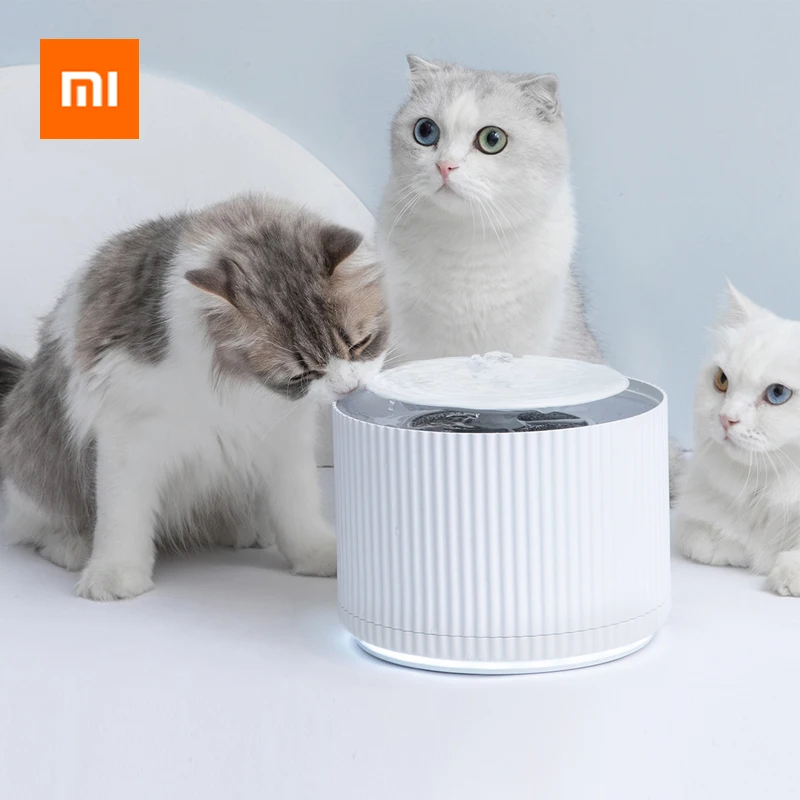 Xiaomi Smart Cat диспенсер для воды для домашних животных очиститель воды 1.88L 5 Слои фильтр 360 градусов Открытый питьевой лоток животных для фонтанчика питьевой воды