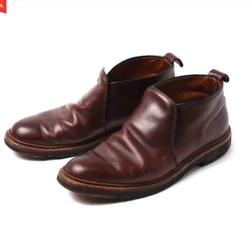 

Men PU Leather Fashion Shoes Low Heel Loafers Shoes Dress Shoes Brogue Shoes Spring Ankle Boots Vintage Classic Male CasualYK436