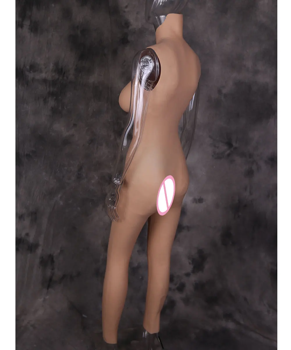 Drag Queen Realistic Shemale Fake Boobs False Breast Forms Insertable Vagina Bodysuit No Oil Silicone Breast Tits Chest For Sissy (8)